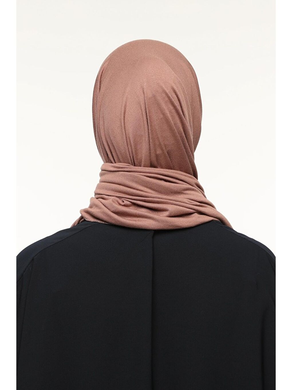 Kahverengi Tesettür Düz Penye Şal-3