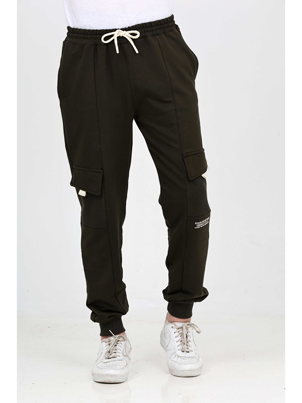 Gri Erkek Çocuk Kargo Cepli Eşofman Alt-5