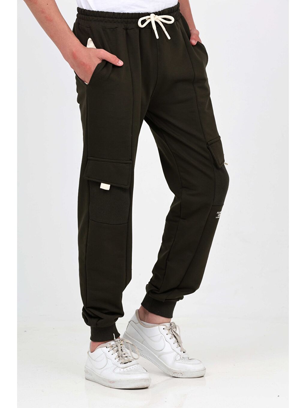 Gri Erkek Çocuk Kargo Cepli Eşofman Alt-8