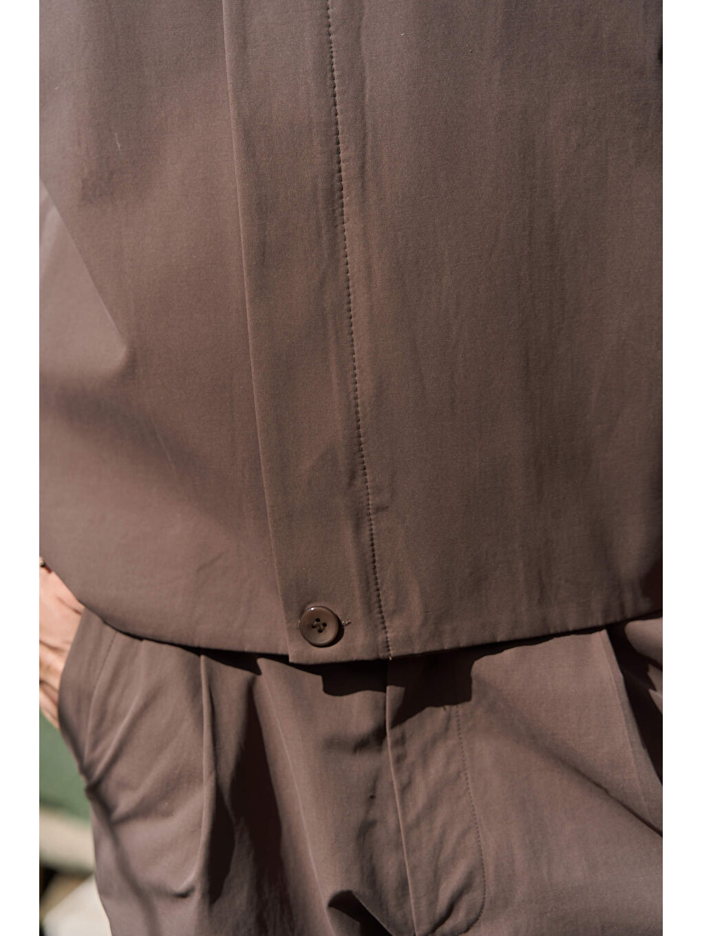 Kahverengi Sergio Kemer Detay Kahve Erkek Ceket-5