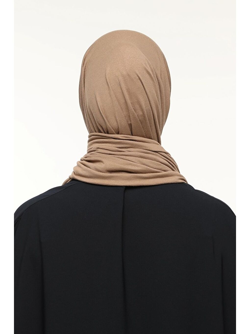 Kahverengi Tesettür Düz Penye Şal-3