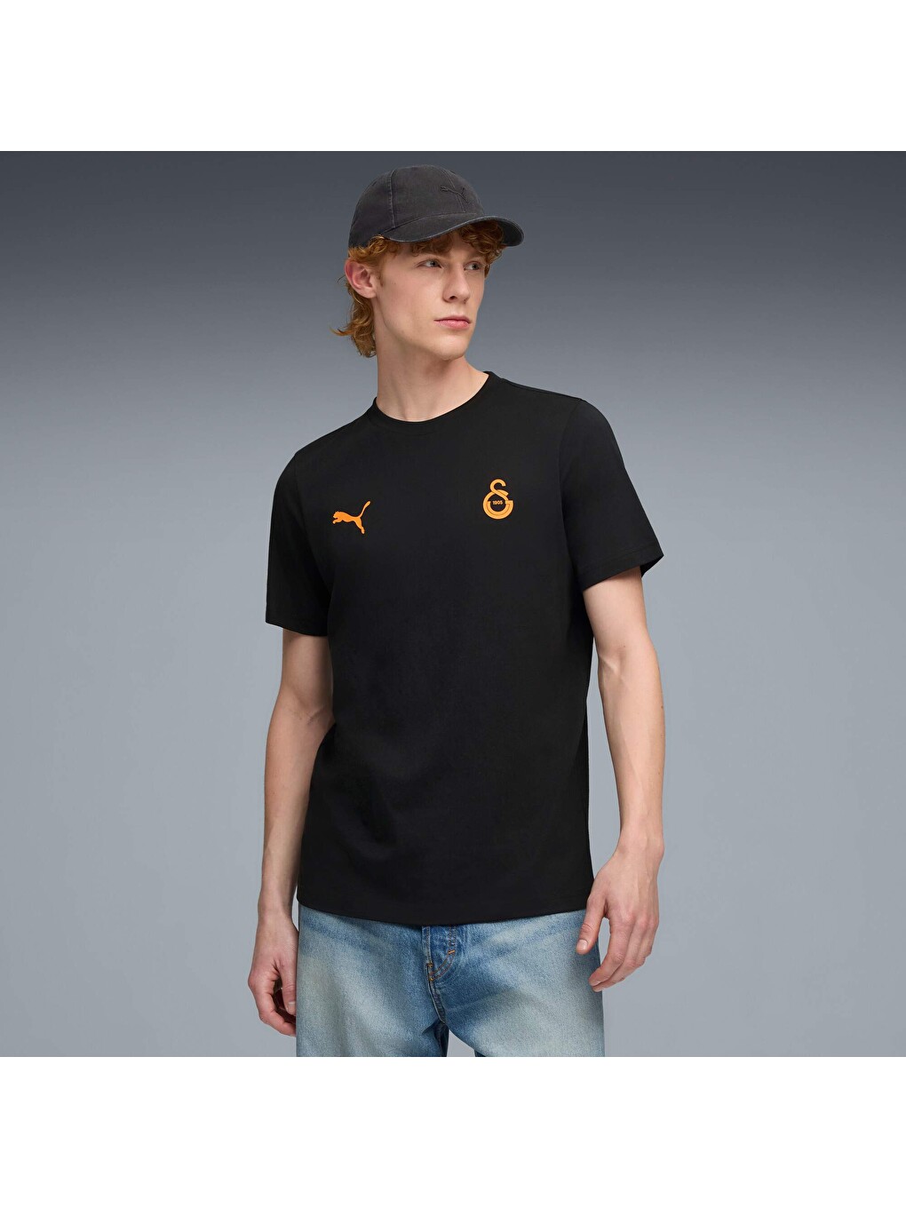 Siyah GALATASARAY FtblESSENTIALS Erkek Tişört-4