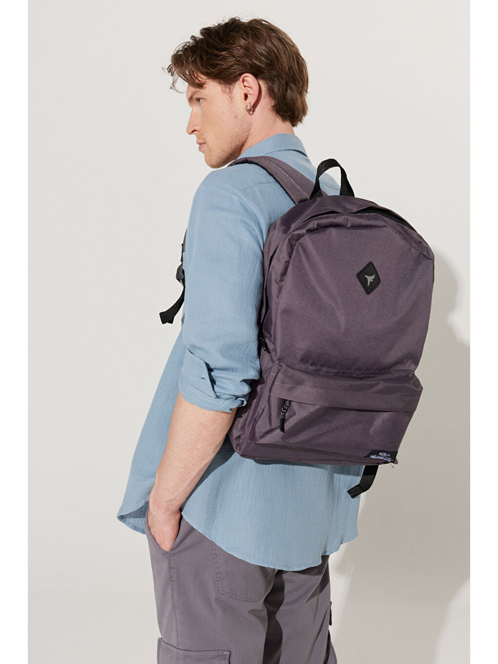 Erkek Gri Logolu Okul-Sırt Çantası-3