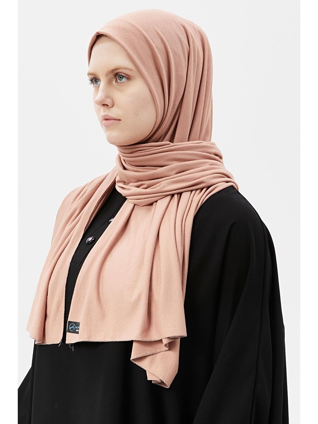 Bej Tesettür Düz Penye Şal-1