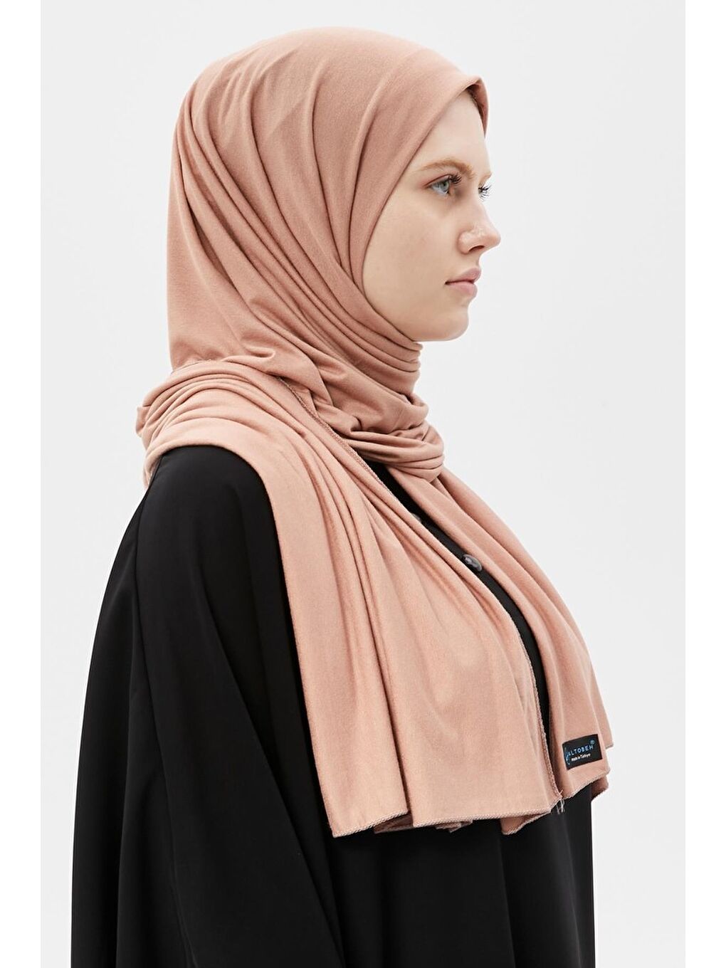 Bej Tesettür Düz Penye Şal-2