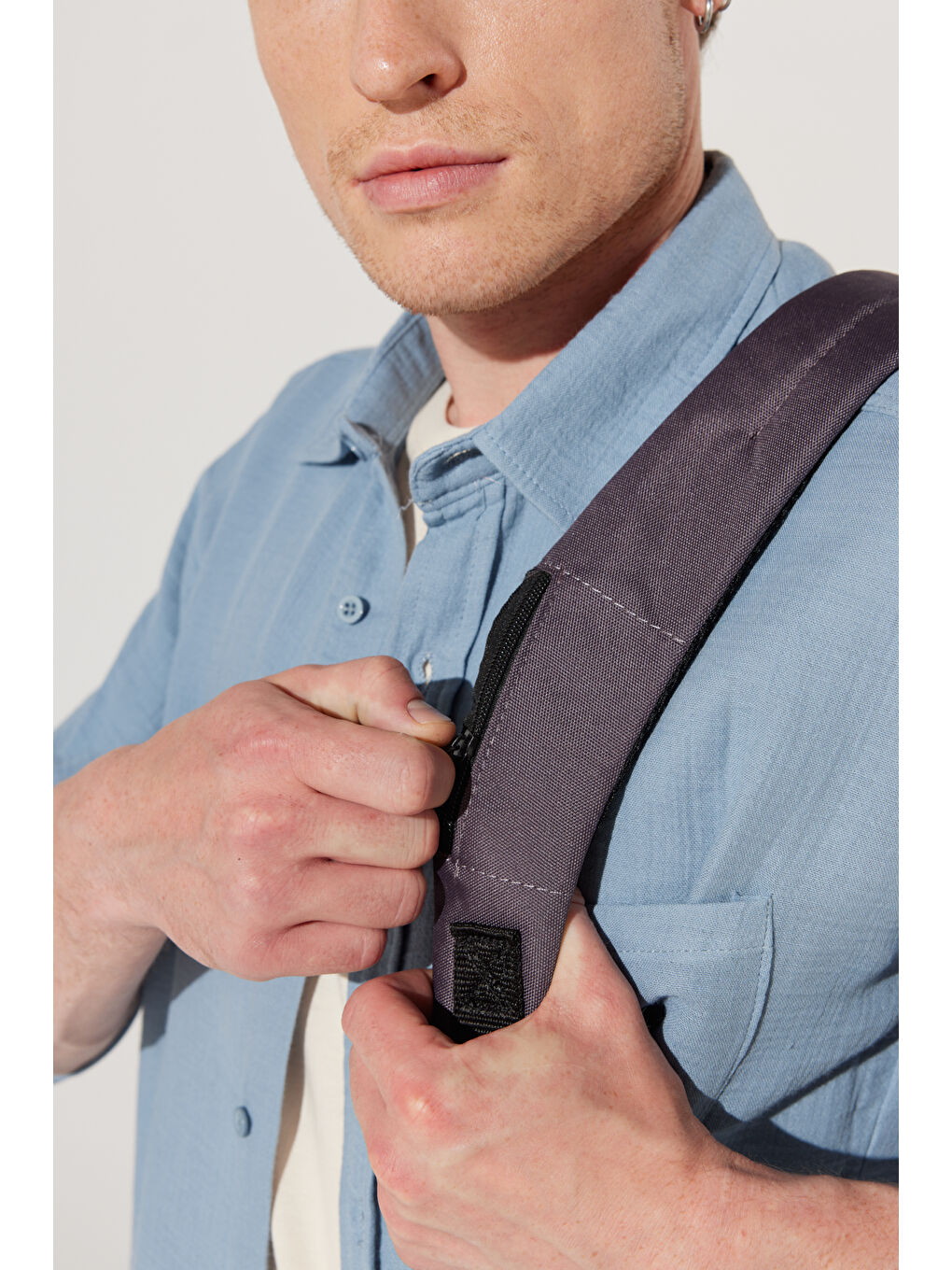 Erkek Gri Logolu Okul-Sırt Çantası-5