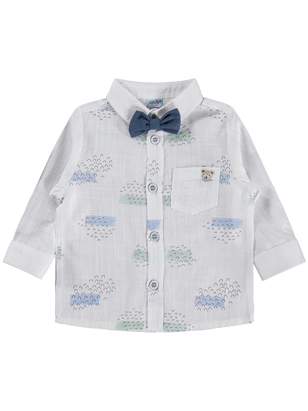 Papyonlu Hırka 3 Lü 6-18 Ay Takım - Beyaz 6-9 Ay-4