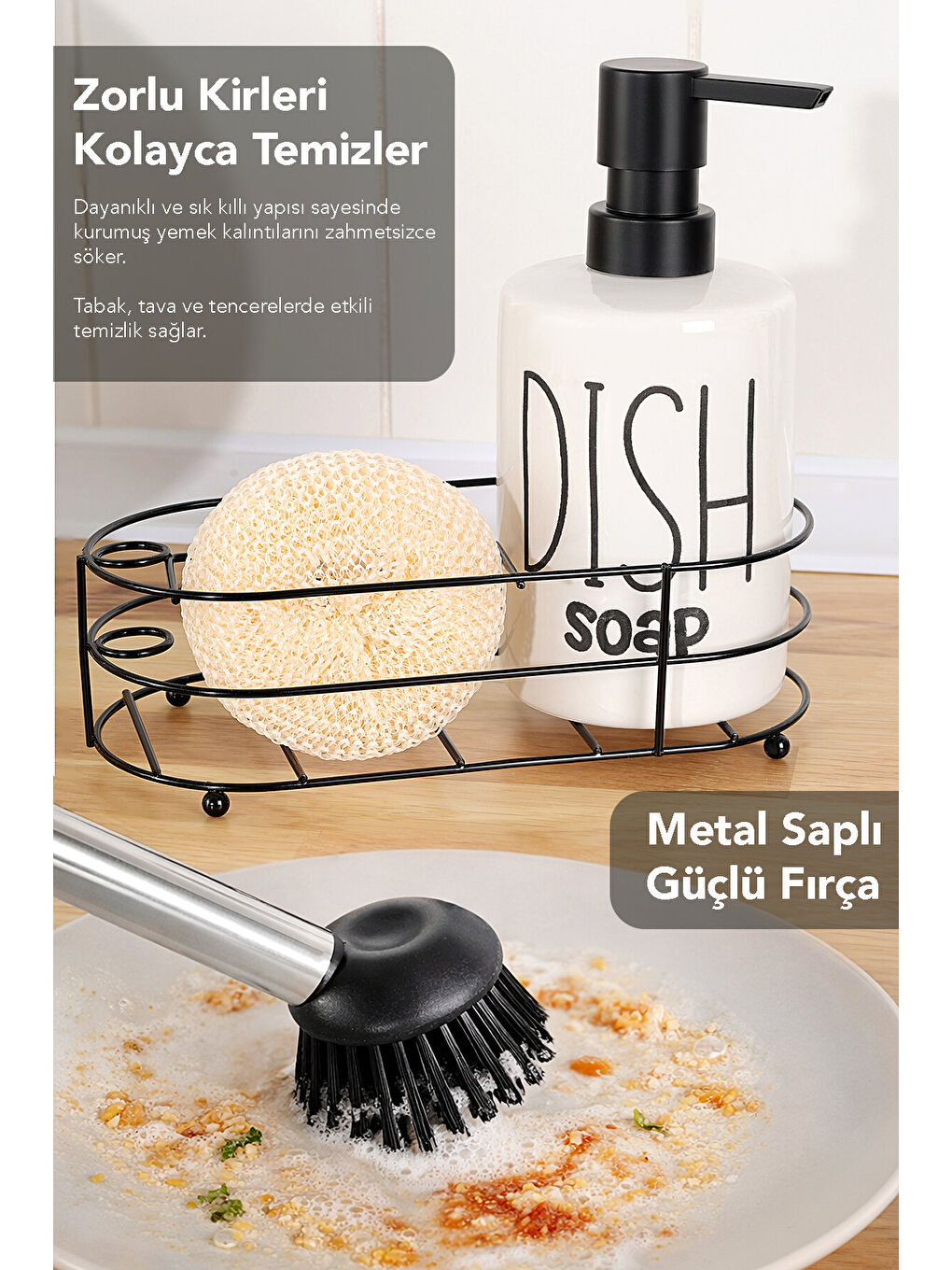 Beyaz Süngerlik Bölmeli Sıvı Sabunluk-1