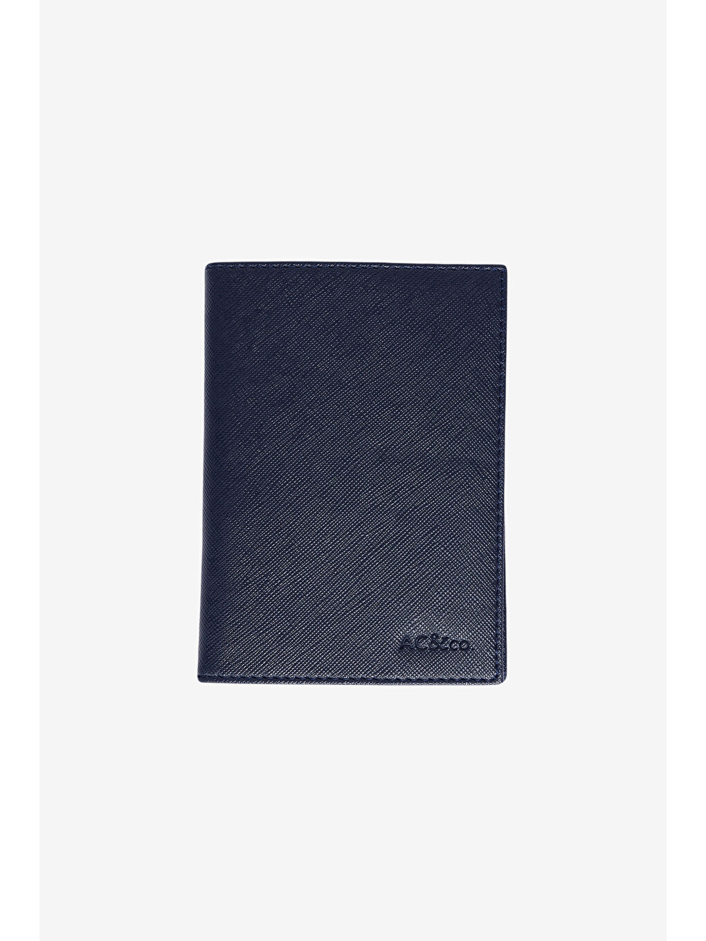 Erkek Lacivert Suni Deri El Yapımı Pasaportluk