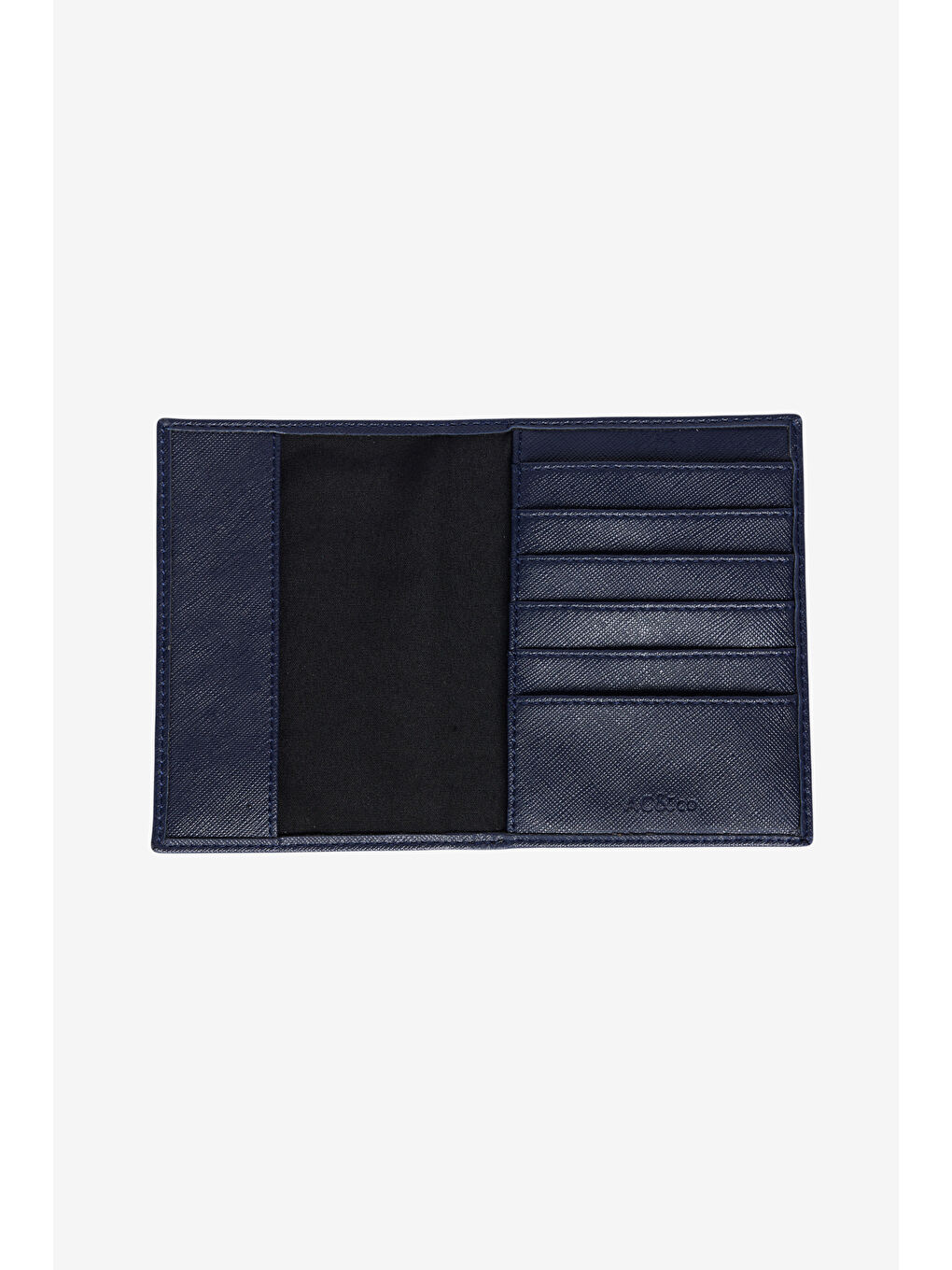 Erkek Lacivert Suni Deri El Yapımı Pasaportluk-2