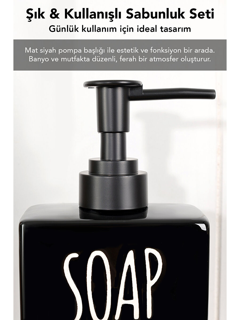 Siyah Süngerlik Bölmeli Sıvı Sabunluk-1