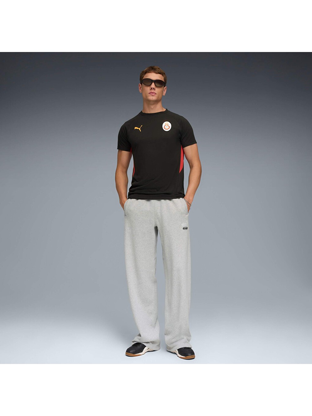 Siyah GALATASARAY EVOSTRIPE Erkek Tişört-1