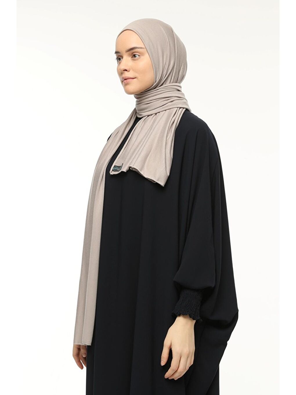 Kahverengi Tesettür Düz Penye Şal-1