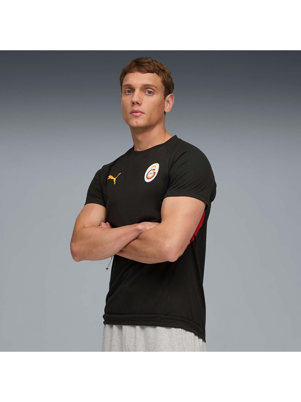 Siyah GALATASARAY EVOSTRIPE Erkek Tişört-4