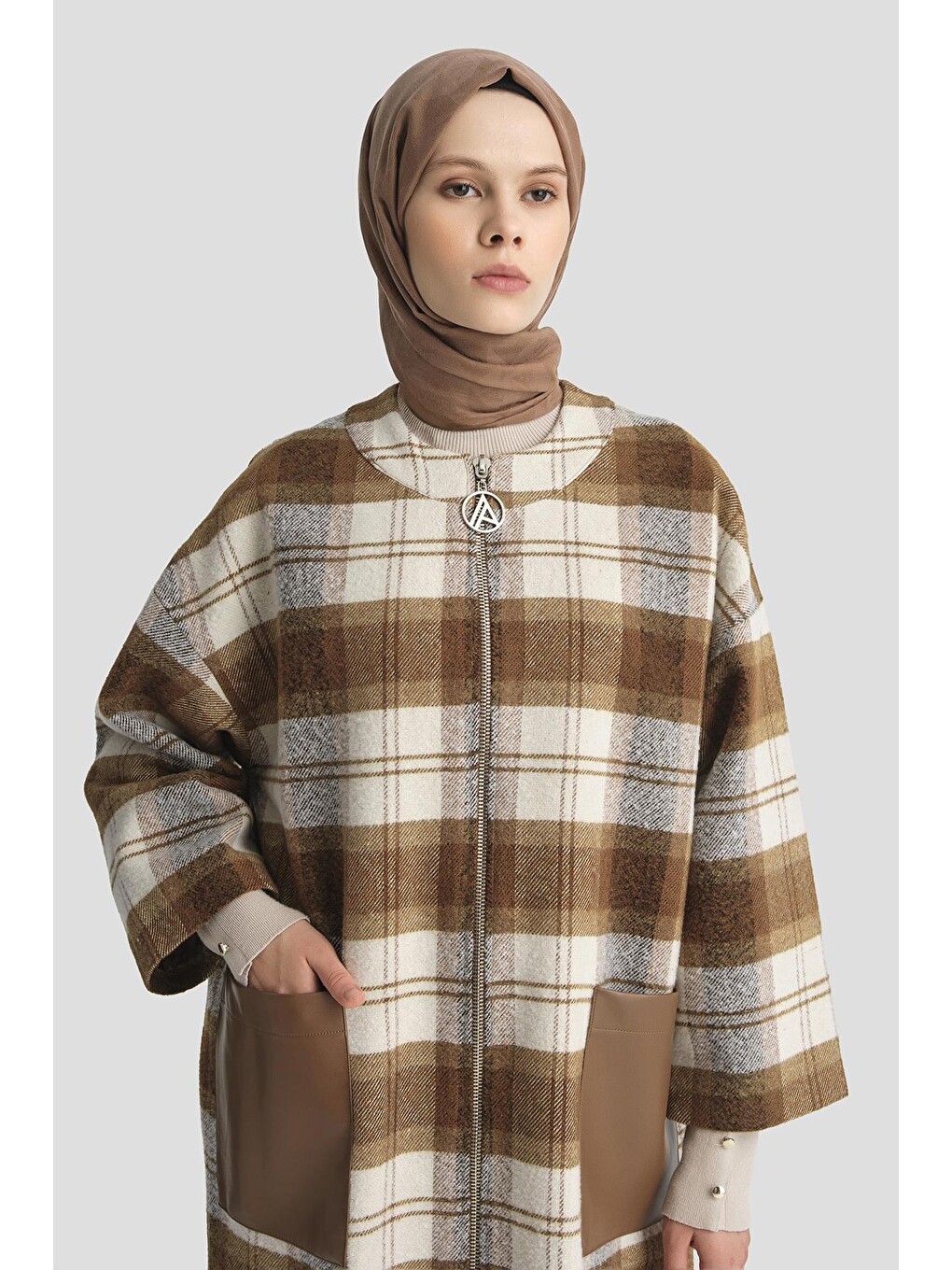 Trend Ceket 24kt557 Kahverengi-1