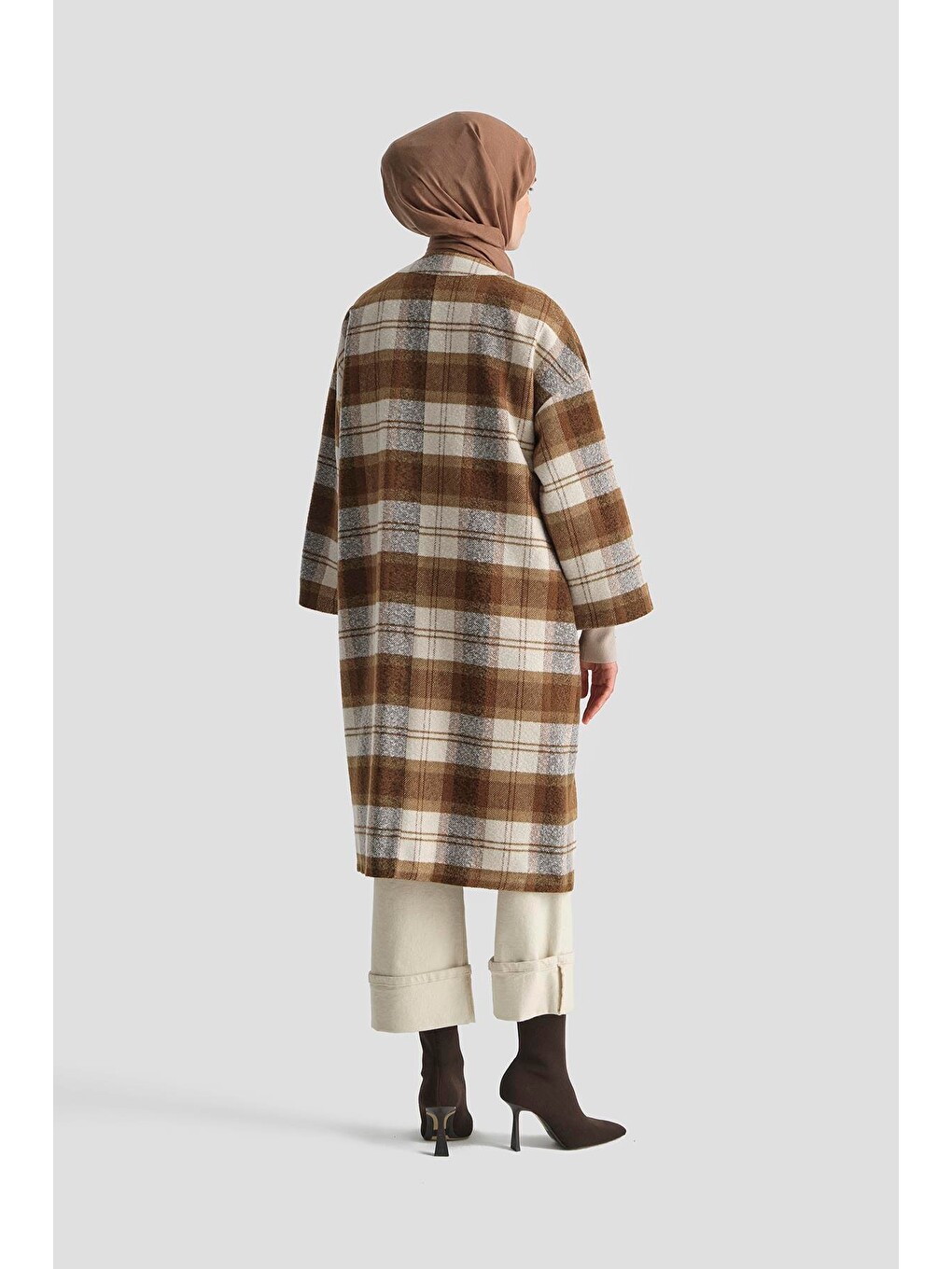 Trend Ceket 24kt557 Kahverengi-2