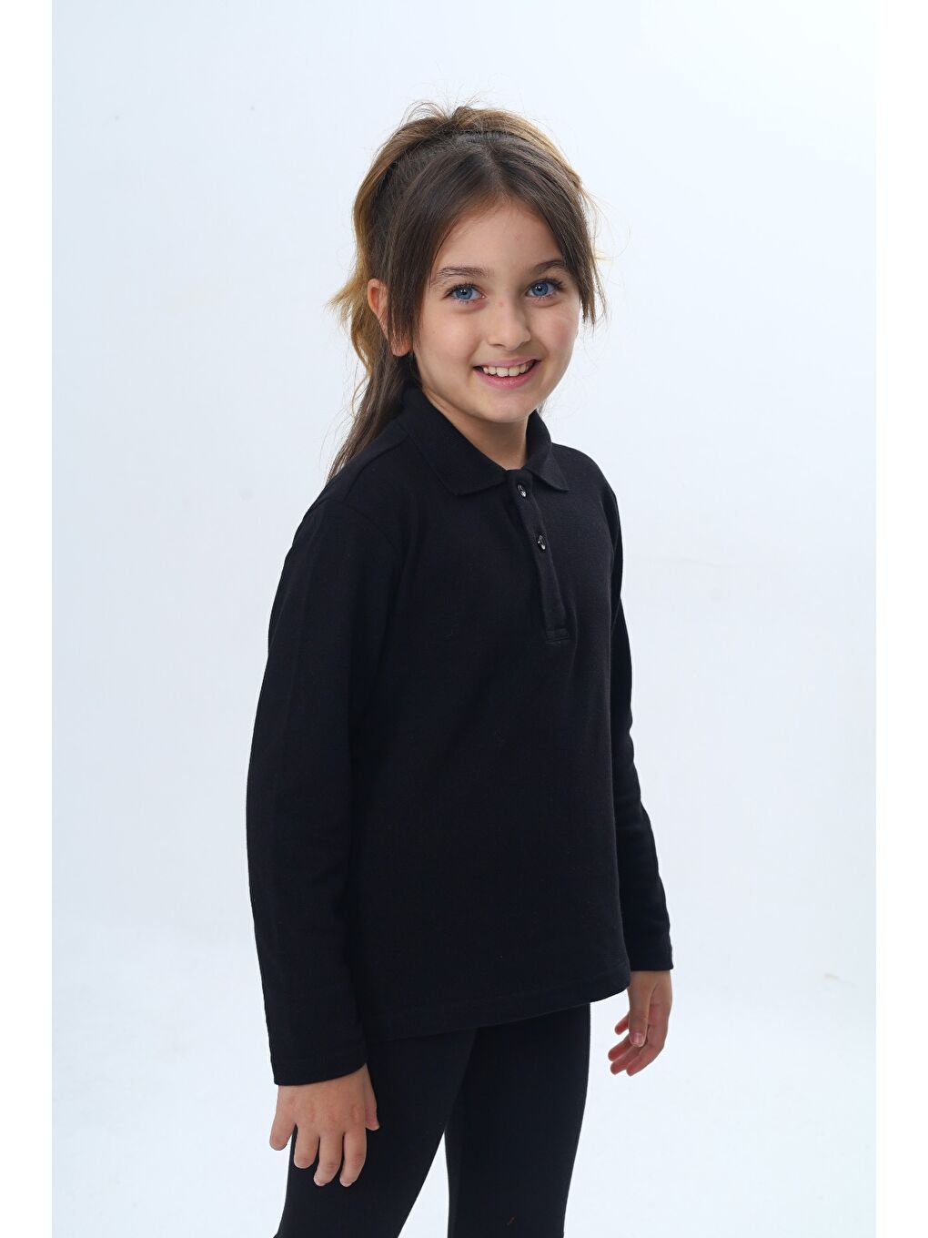 Siyah Unisex Çocuk Tişört-1