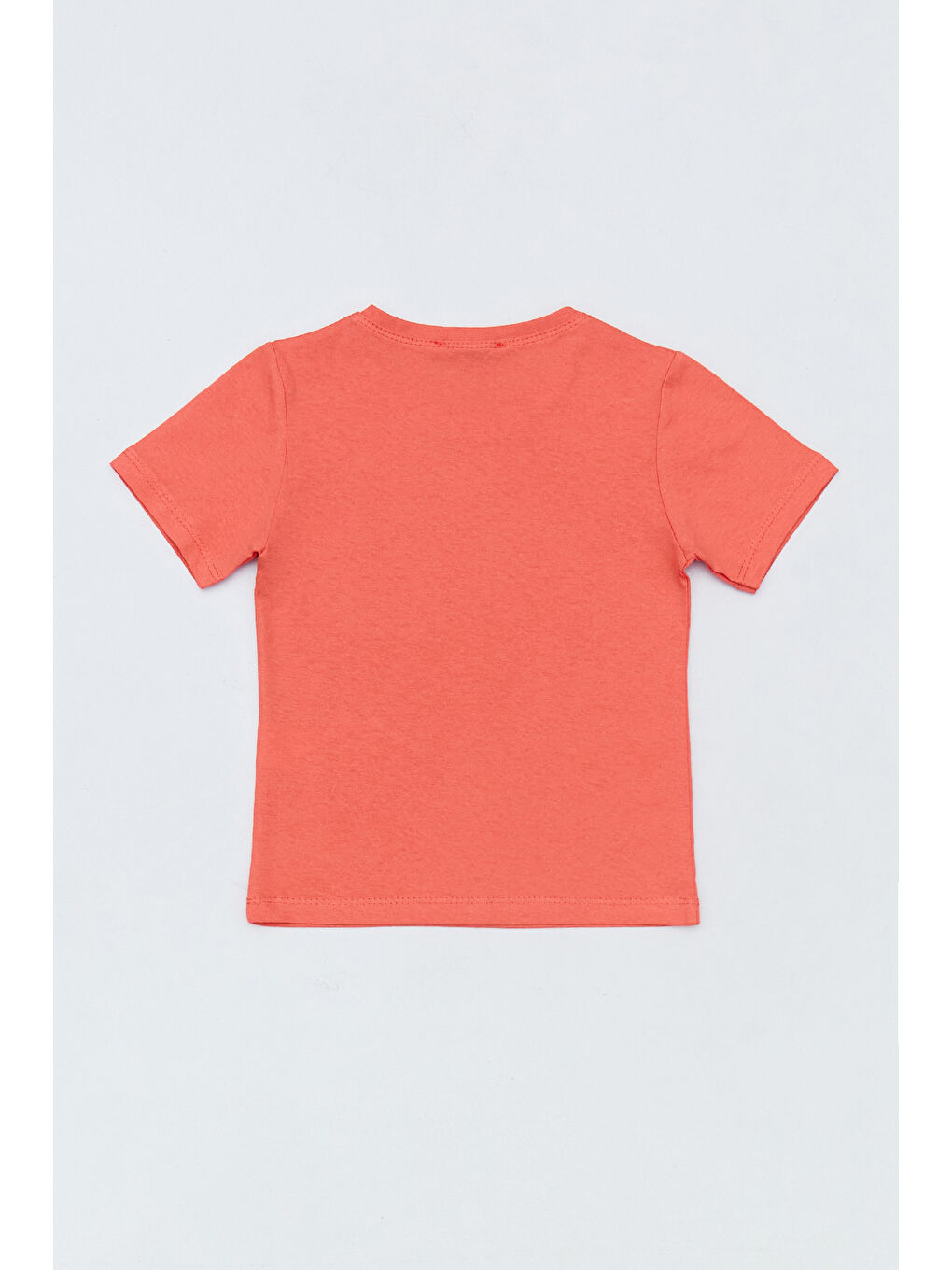 Kırmızı %100 Pamuk Köpek Balığı Baskılı Erkek Çocuk Tişört-1