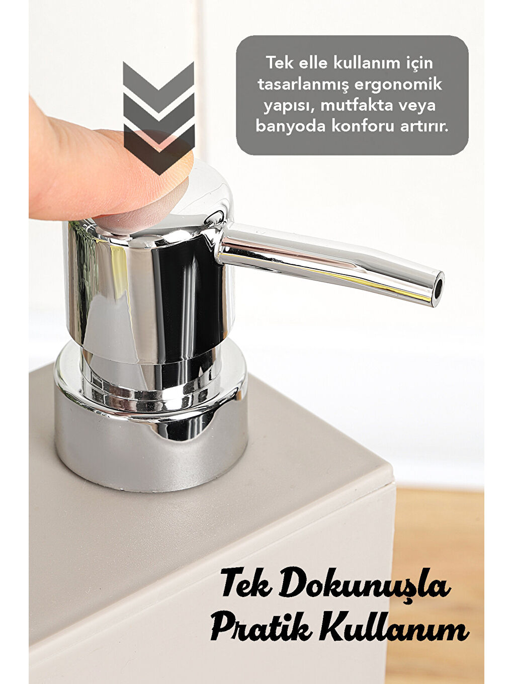 Bej Süngerlik Bölmeli Sıvı Sabunluk-1