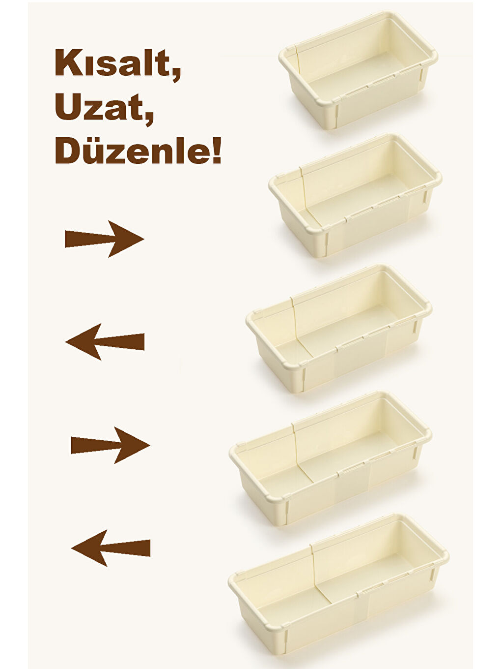 Bej 11'li Ayarlanabilir Kaşıklık Seti-3