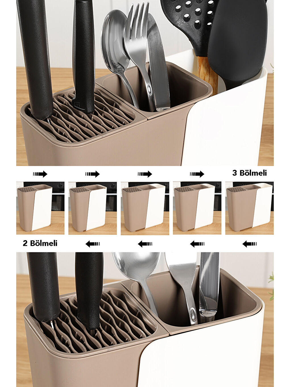 Ekru Bölmeli Bıçaklık-2