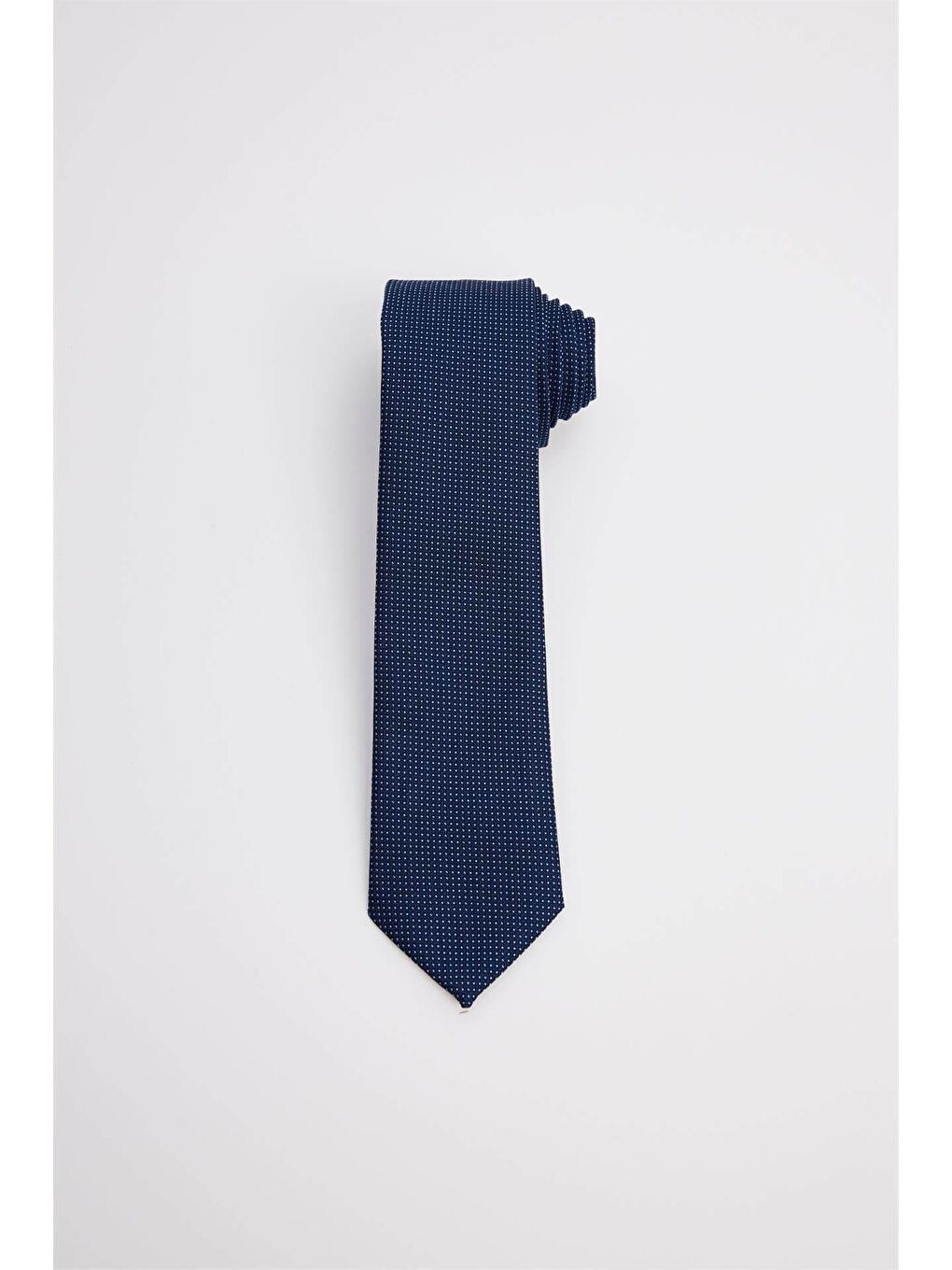 Lacivert Klasik Cep Mendilli Desenli Kravat-2