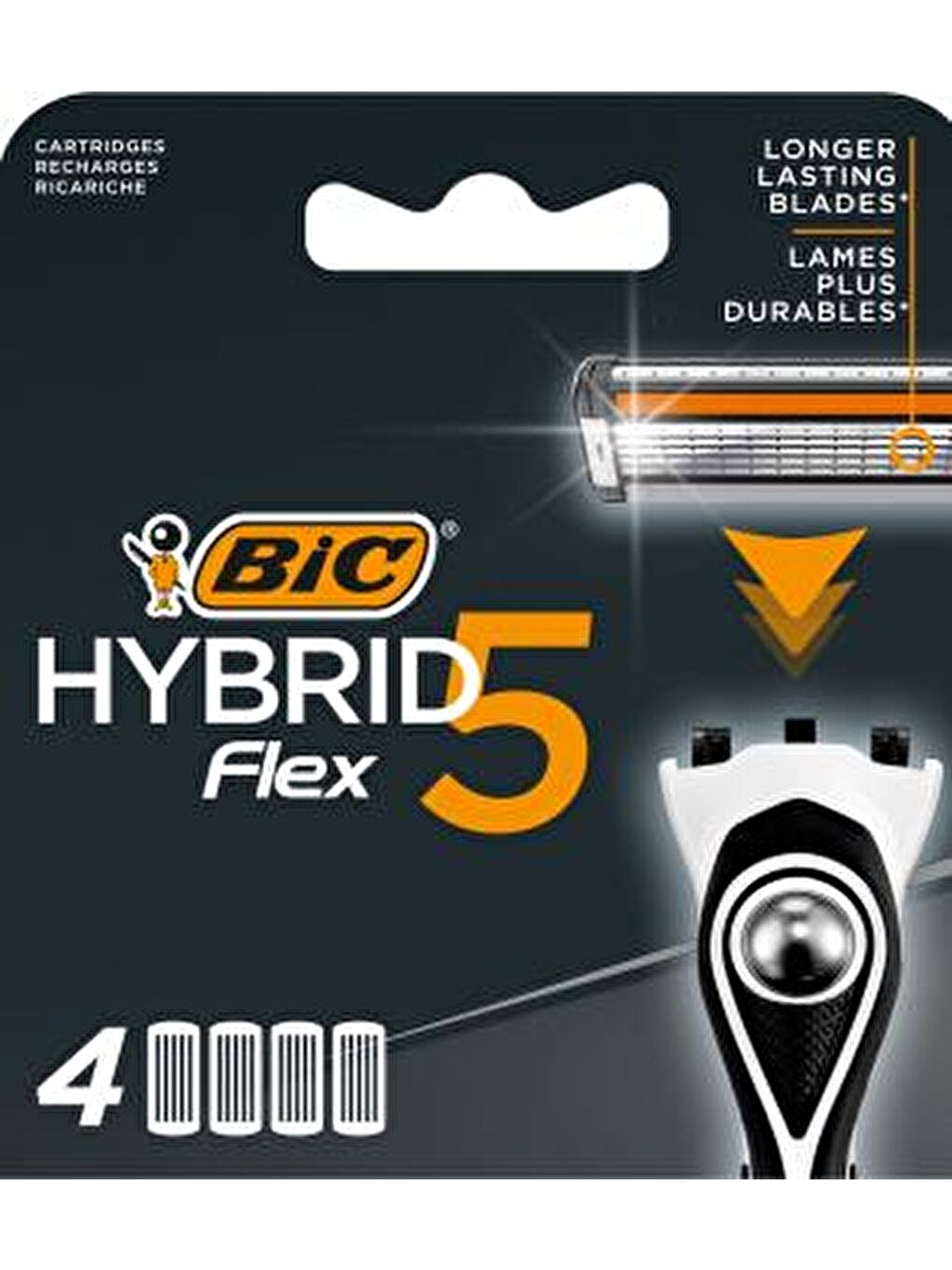 Bic Flex 5 Hybrid Yedek Tıraş Bıçağı Kartuşu 4'lü (5 Bıçak) - 1