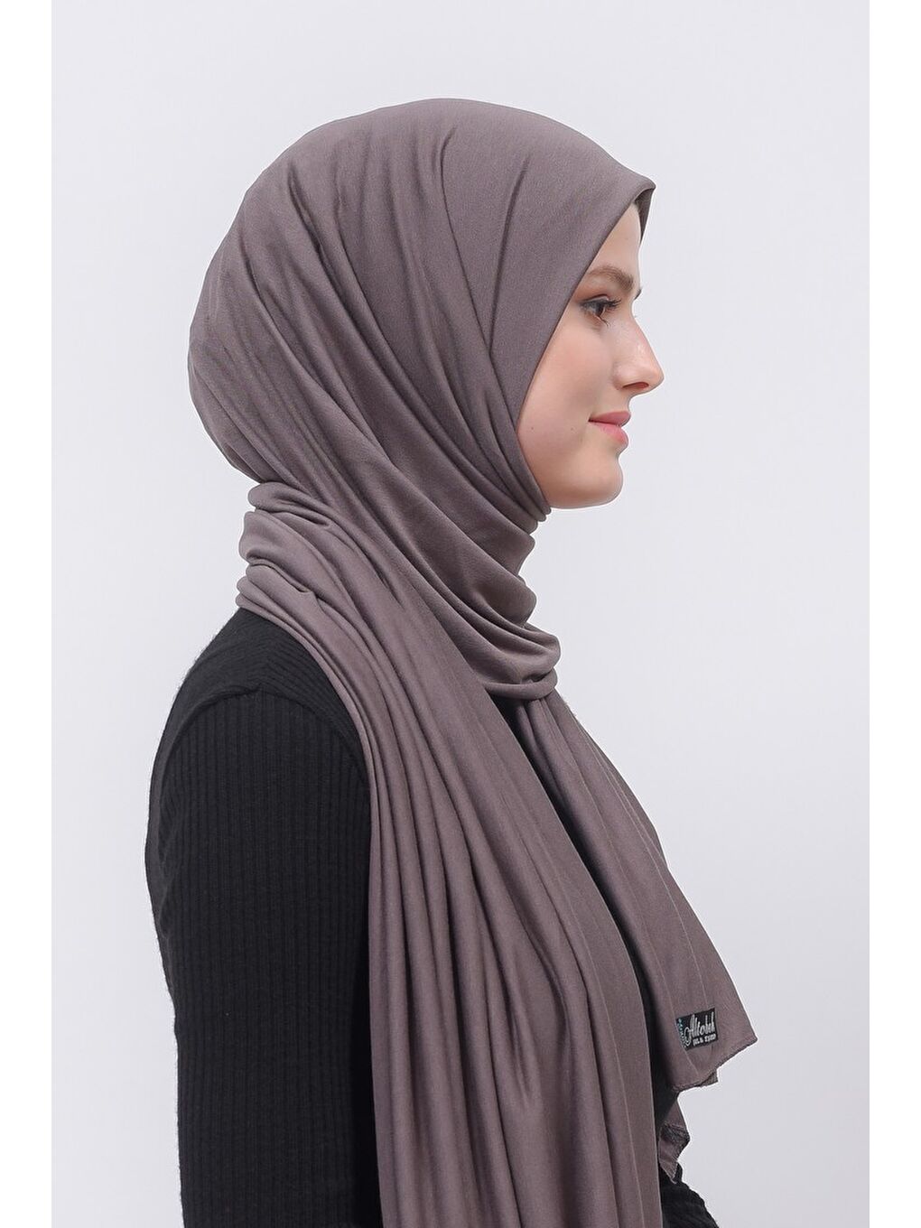 Kahverengi Tesettür Düz Penye Şal-2