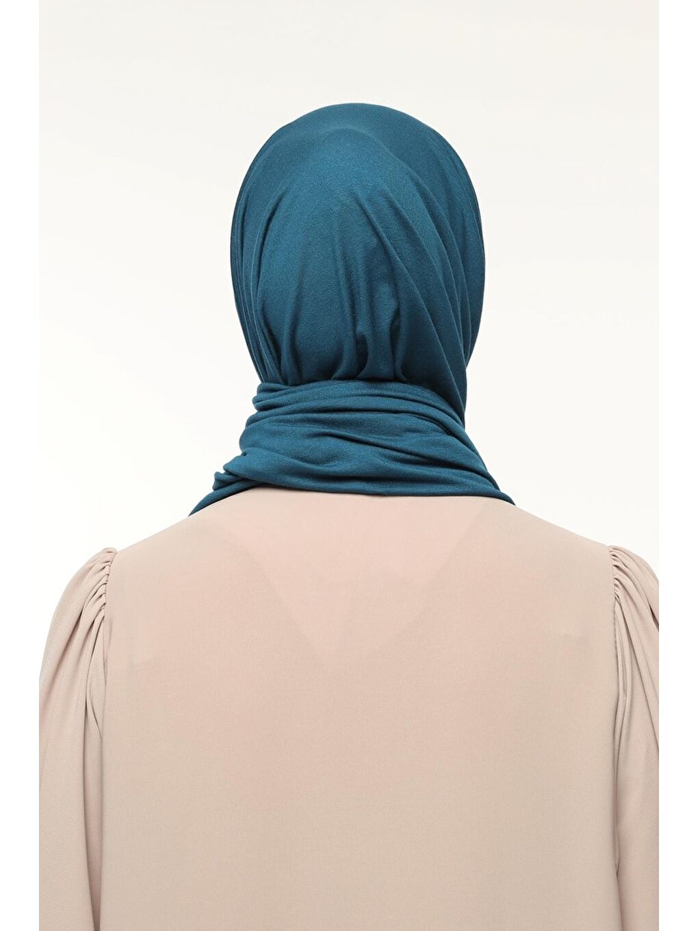 Petrol Tesettür Düz Penye Şal-3