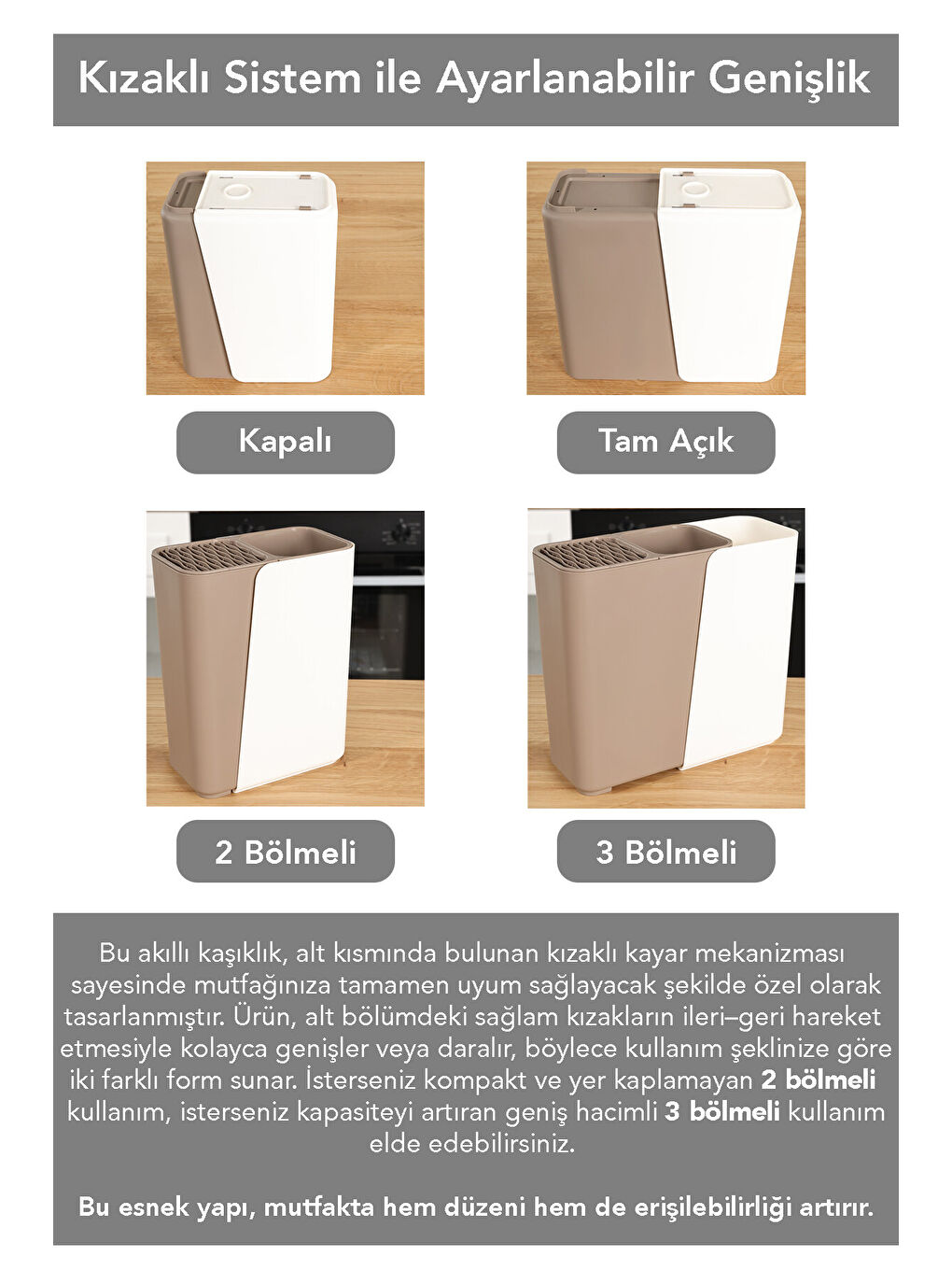 Ekru Bölmeli Bıçaklık-5