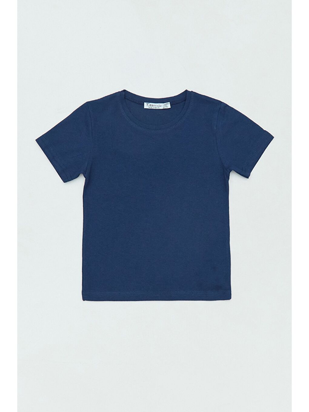 Lacivert %100 Pamuk Arkası Dinozor Baskılı Erkek Çocuk Tişört