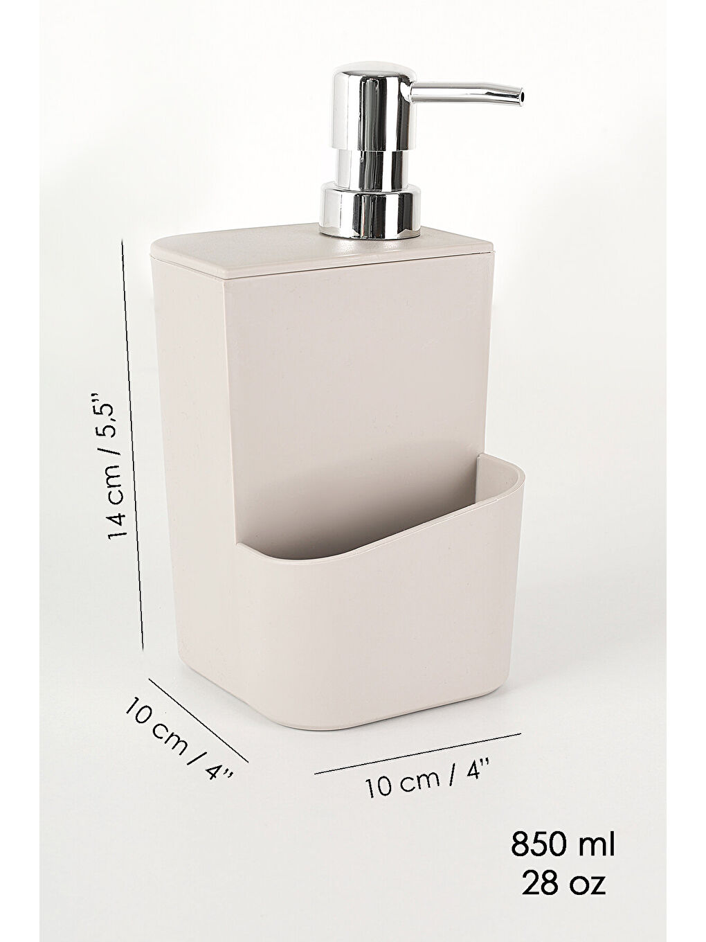 Bej Süngerlik Bölmeli Sıvı Sabunluk-5