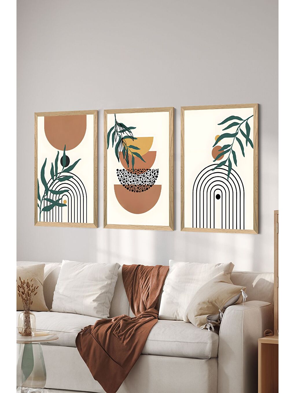 Beyaz 3 Parça Çerçeve Görünümlü Mdf Tablo Seti 15x20 cm - ARTSYCLLCT33