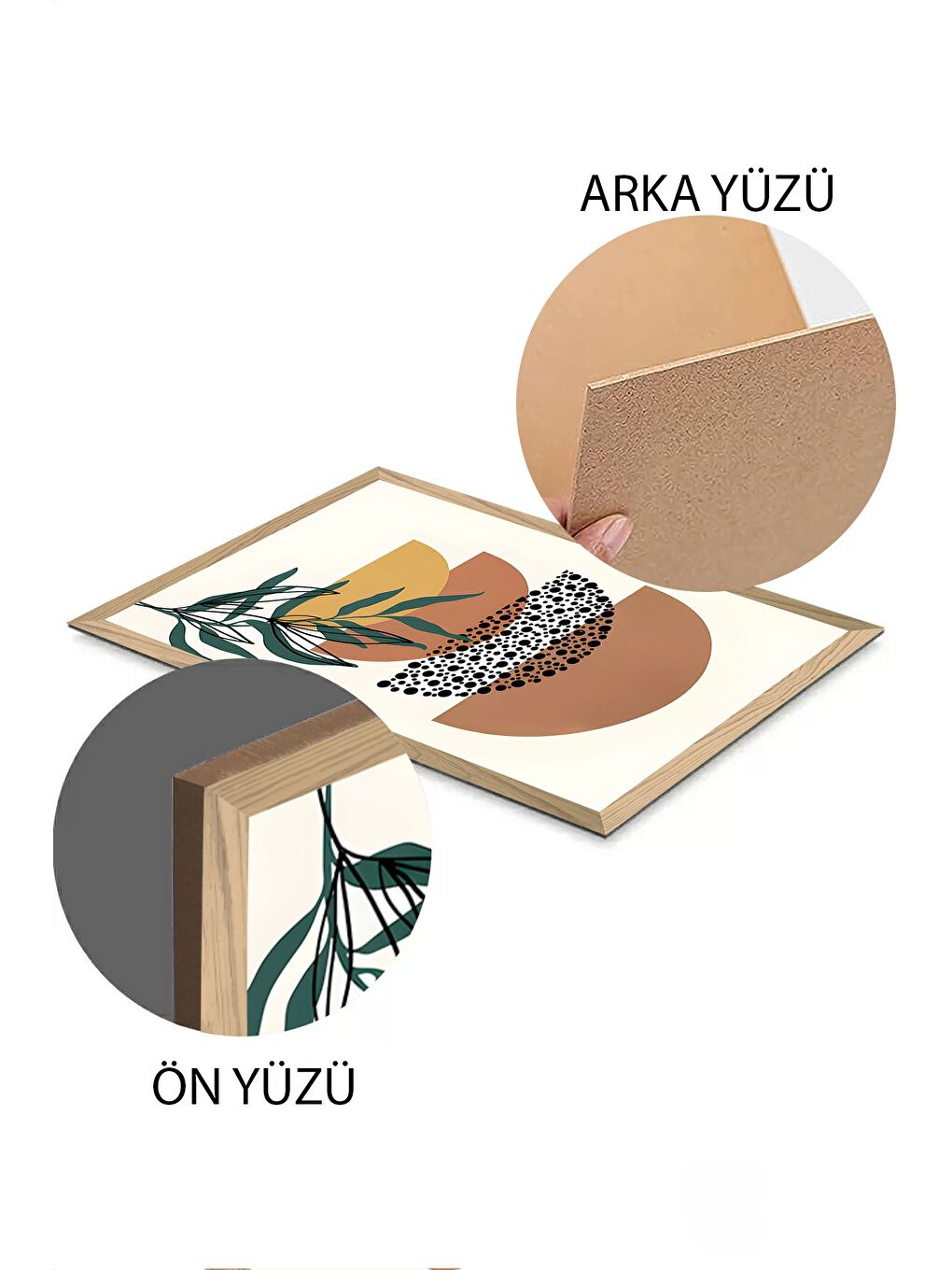 Beyaz 3 Parça Çerçeve Görünümlü Mdf Tablo Seti 15x20 cm - ARTSYCLLCT33-2