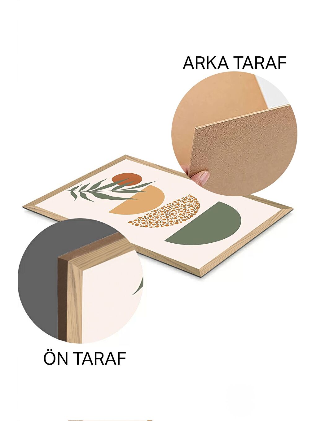 Beyaz 3 Parça Ahşap Çerçeve Görünümlü Mdf Tablo Seti 15x20 cm - ERSYCRVSZ3SET25-1