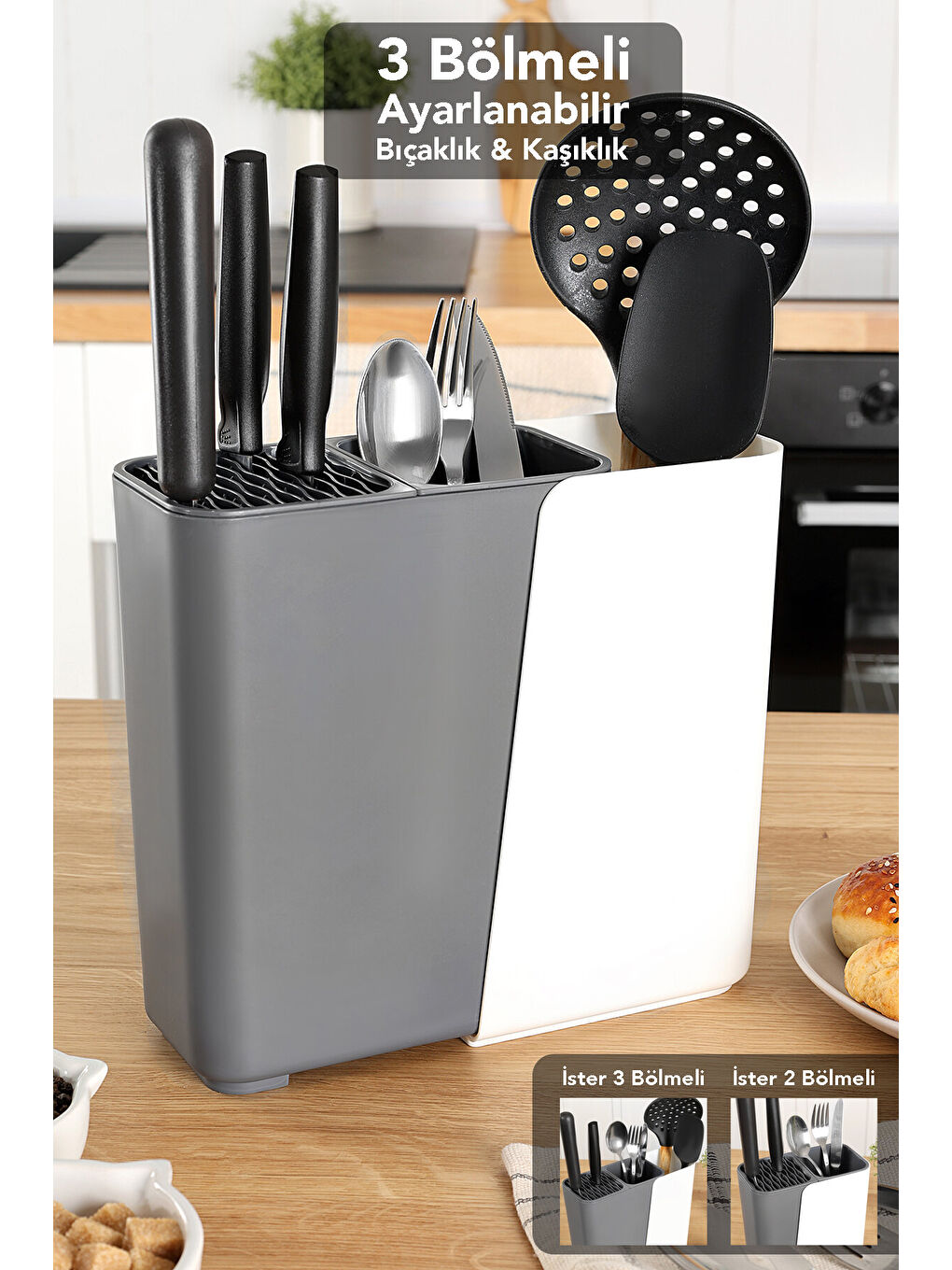 Antrasit Bölmeli Bıçaklık