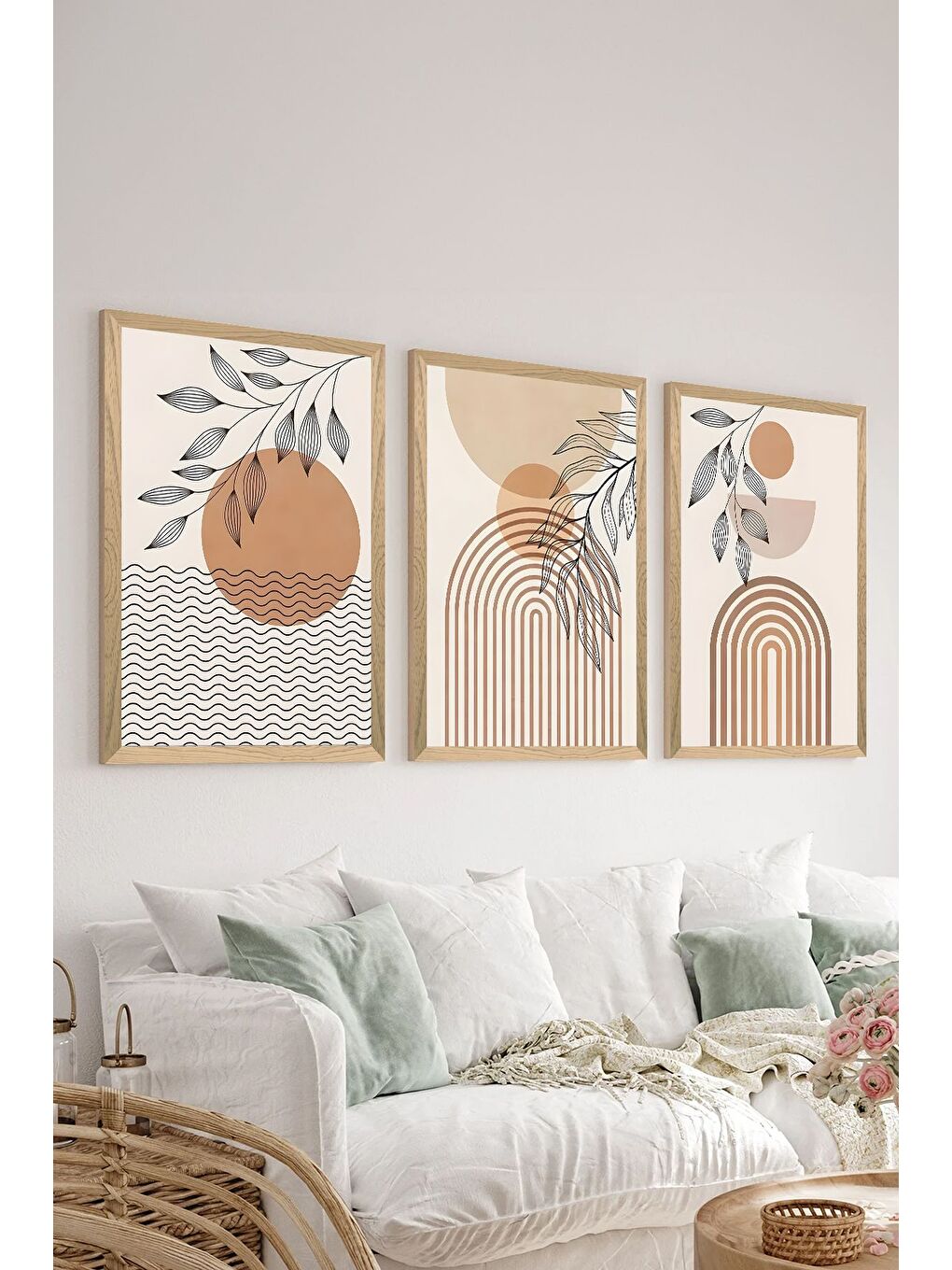 Beyaz 3 Parça Çerçeve Görünümlü Mdf Tablo Seti 20x30 cm - ARTSYCLLCT6