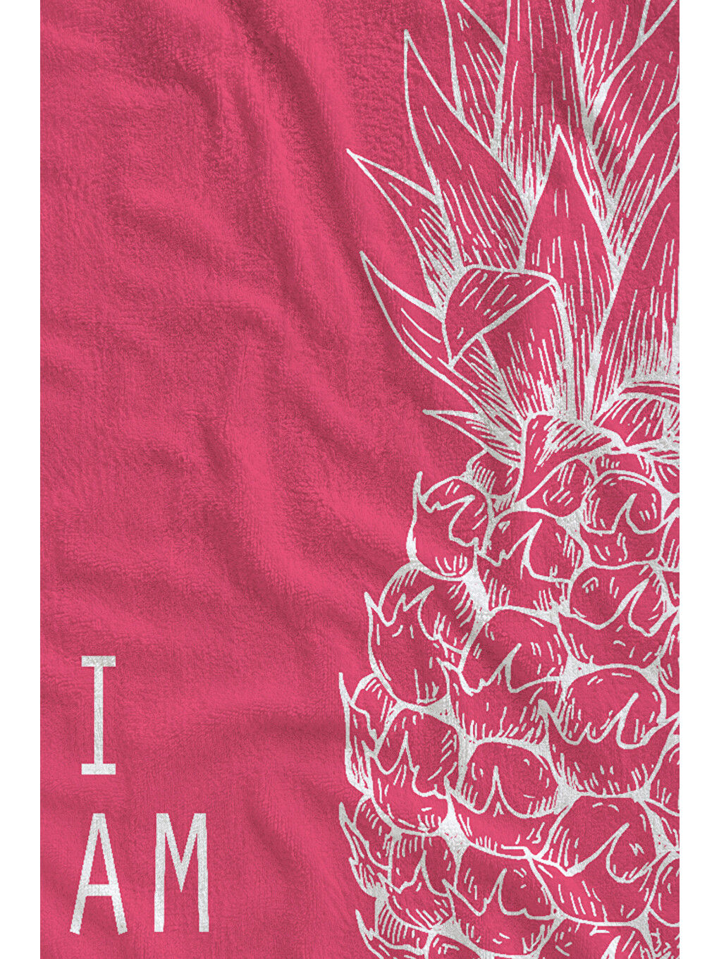 Pembe Ananas Ve Yaz Sloganlı 70x150 Cm Dijital Baskılı Plaj Ve Banyo Havlusu-1