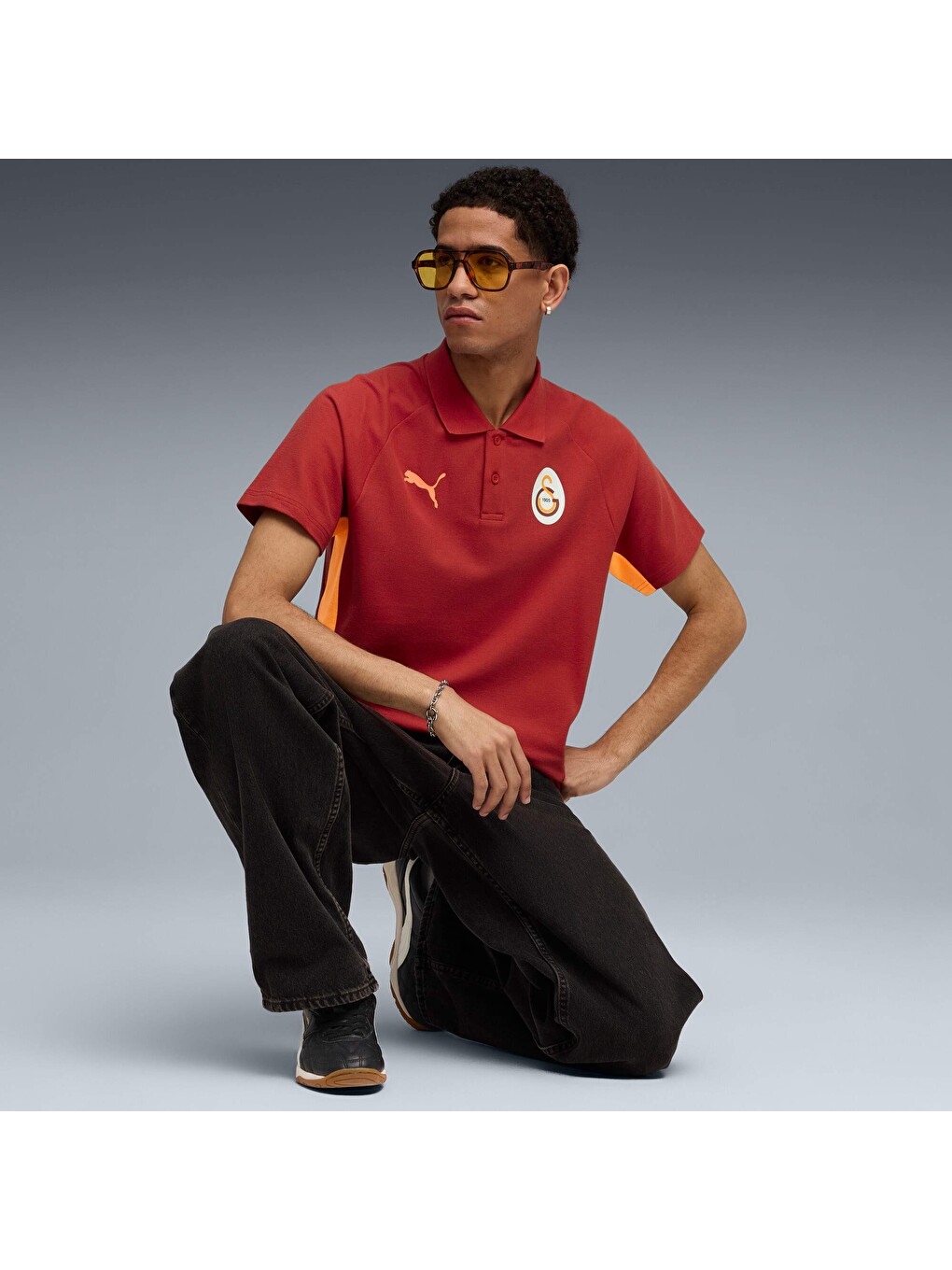Kırmızı GALATASARAY EVOSTRIPE Erkek Polo-1