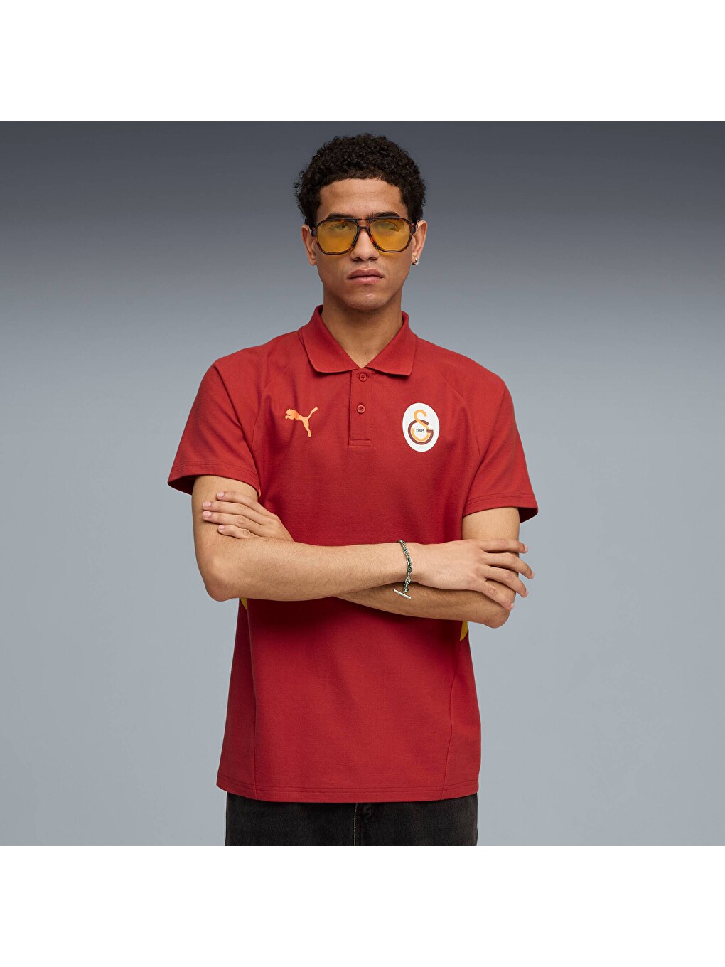 Kırmızı GALATASARAY EVOSTRIPE Erkek Polo-4