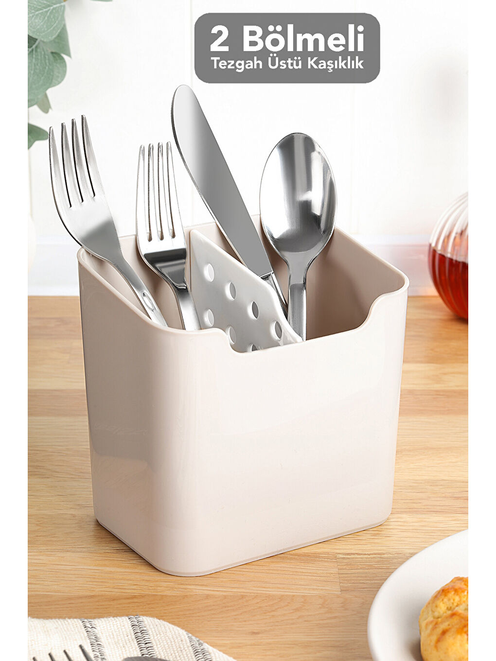 Bej Luna Tezgah Üstü Kaşıklık