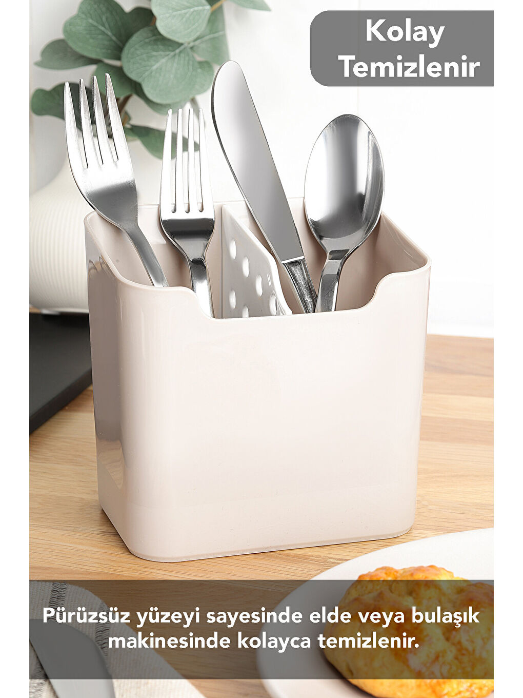 Bej Luna Tezgah Üstü Kaşıklık-2