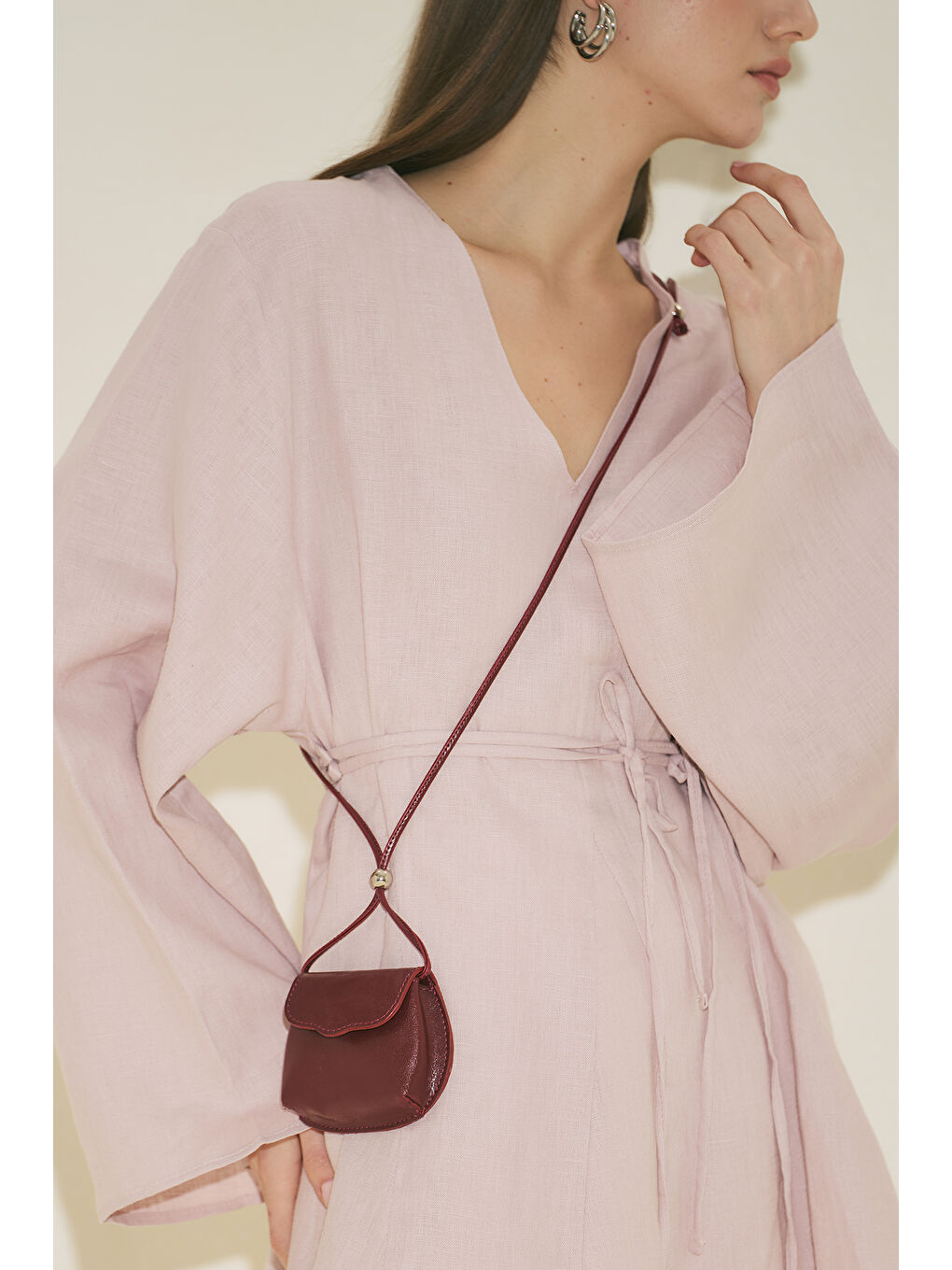 Nına Mini Cüzdan Çanta Bordo-1