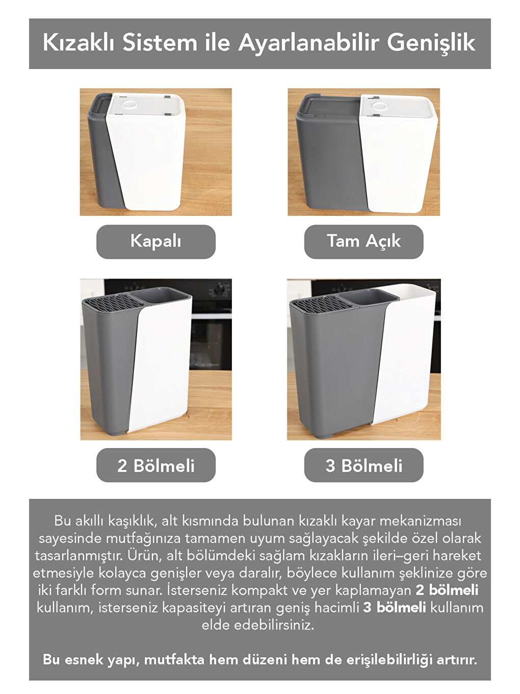 Antrasit Bölmeli Bıçaklık-5