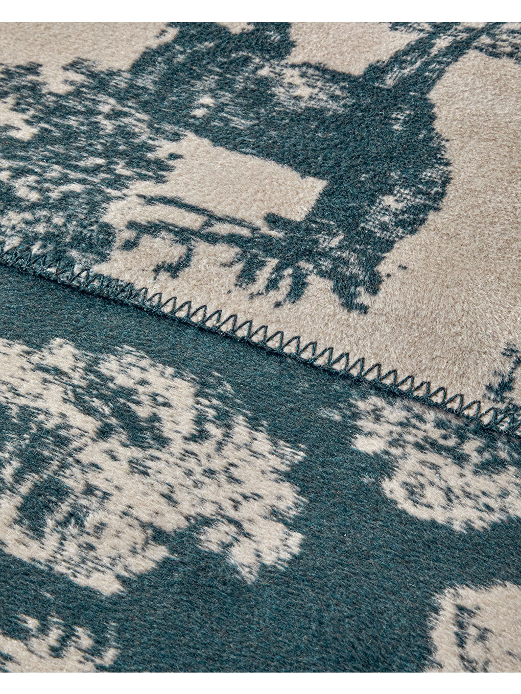 Forest toile Pamuklu King Size Battaniye 220x240 cm Yeşil-2