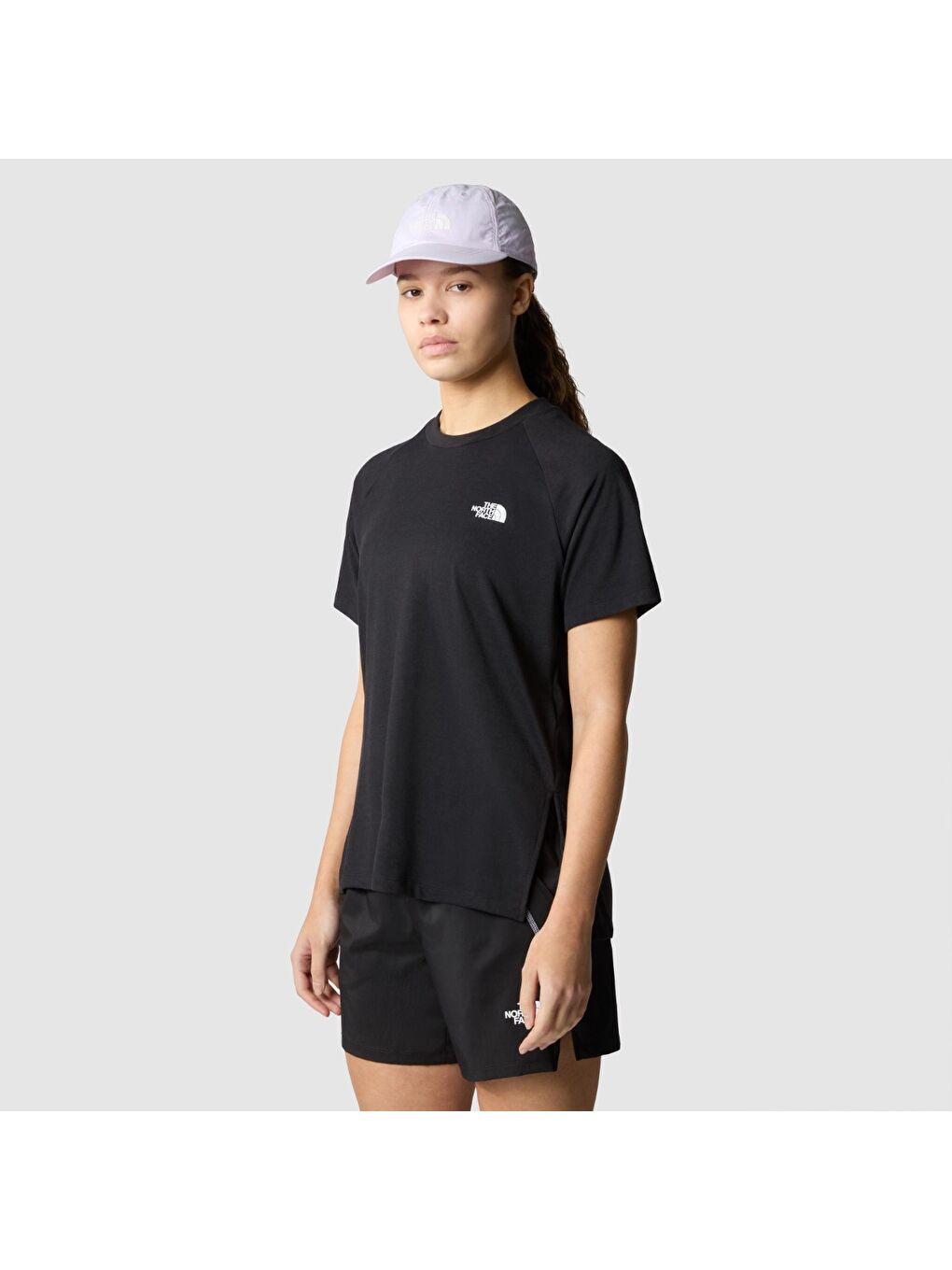 Foundation Kadın Siyah Yuvarlak Yaka Tişört