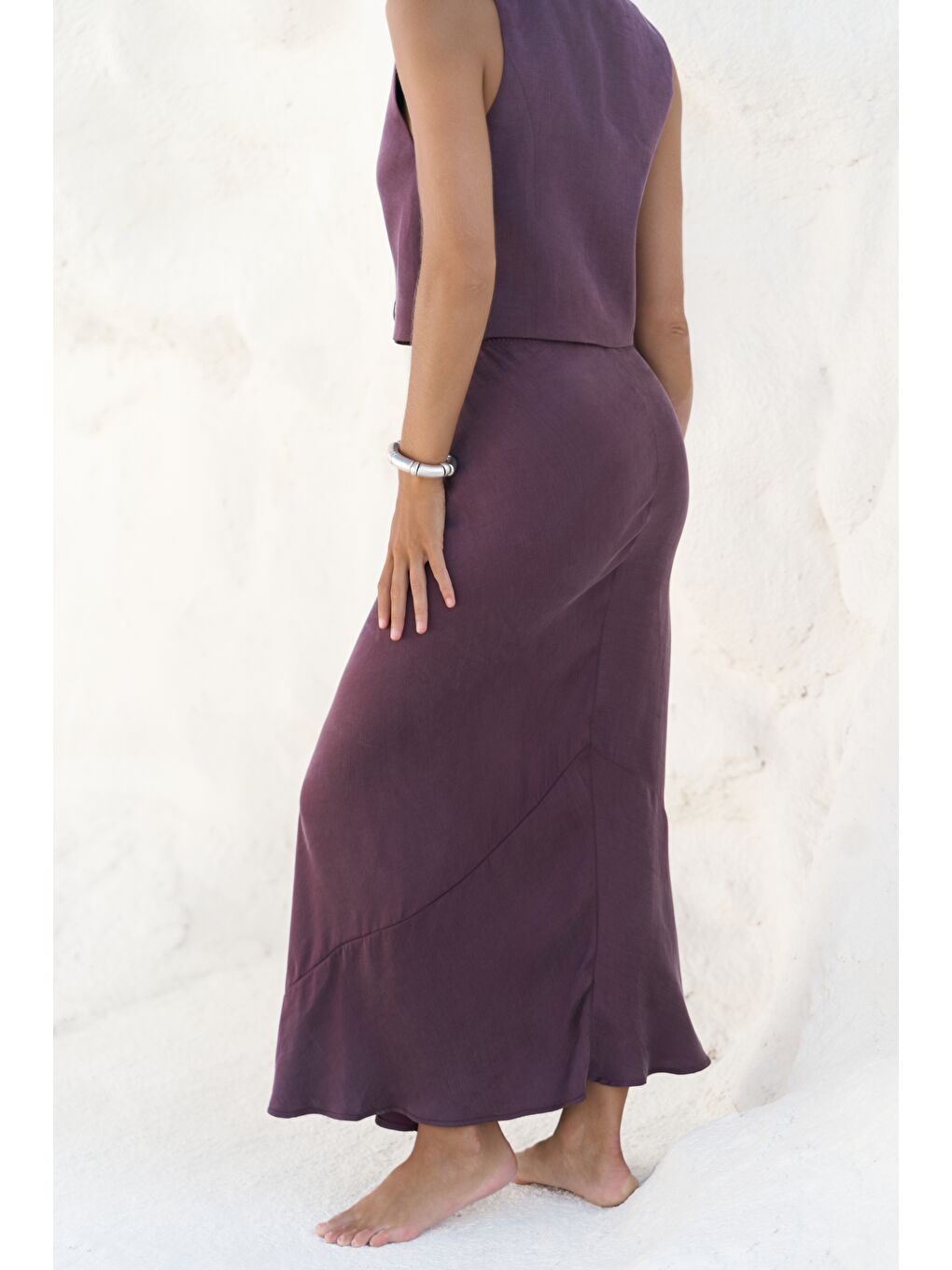 Katanya Bordo Yelek Etek Takım-4