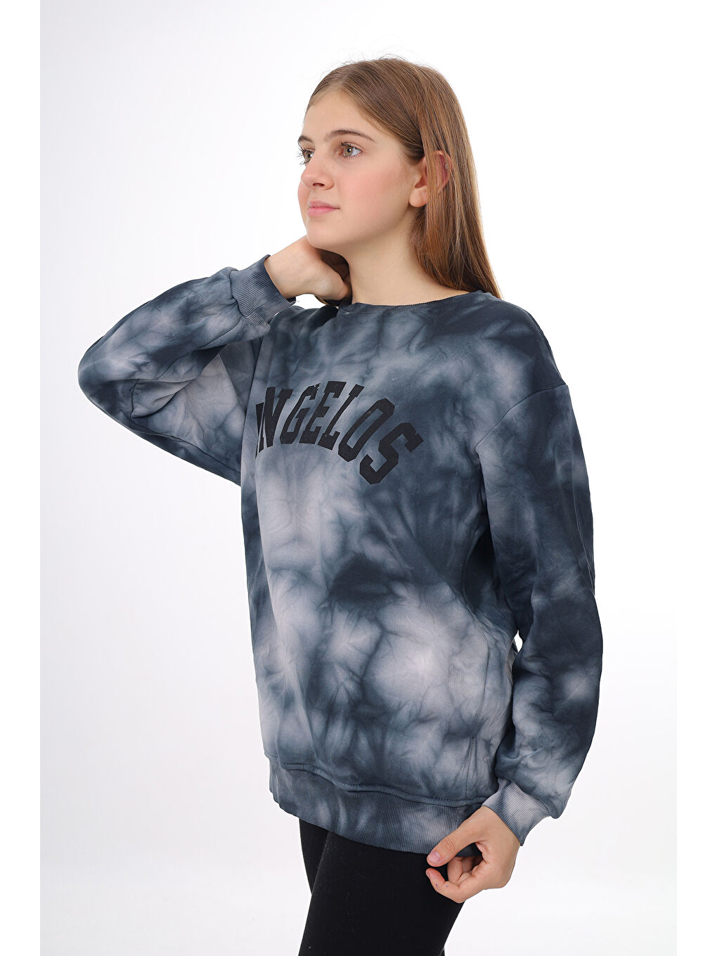 angelos Antrasit Kız Çocuk Batik Baskılı Sweatshirt px296.1 - 3