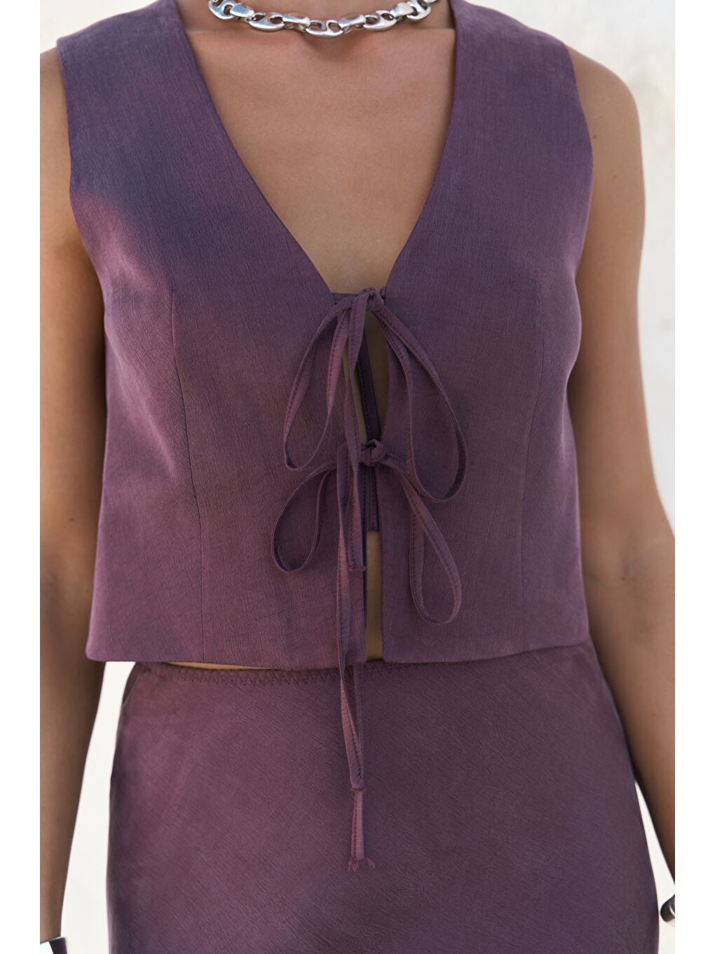 Katanya Bordo Yelek Etek Takım-6