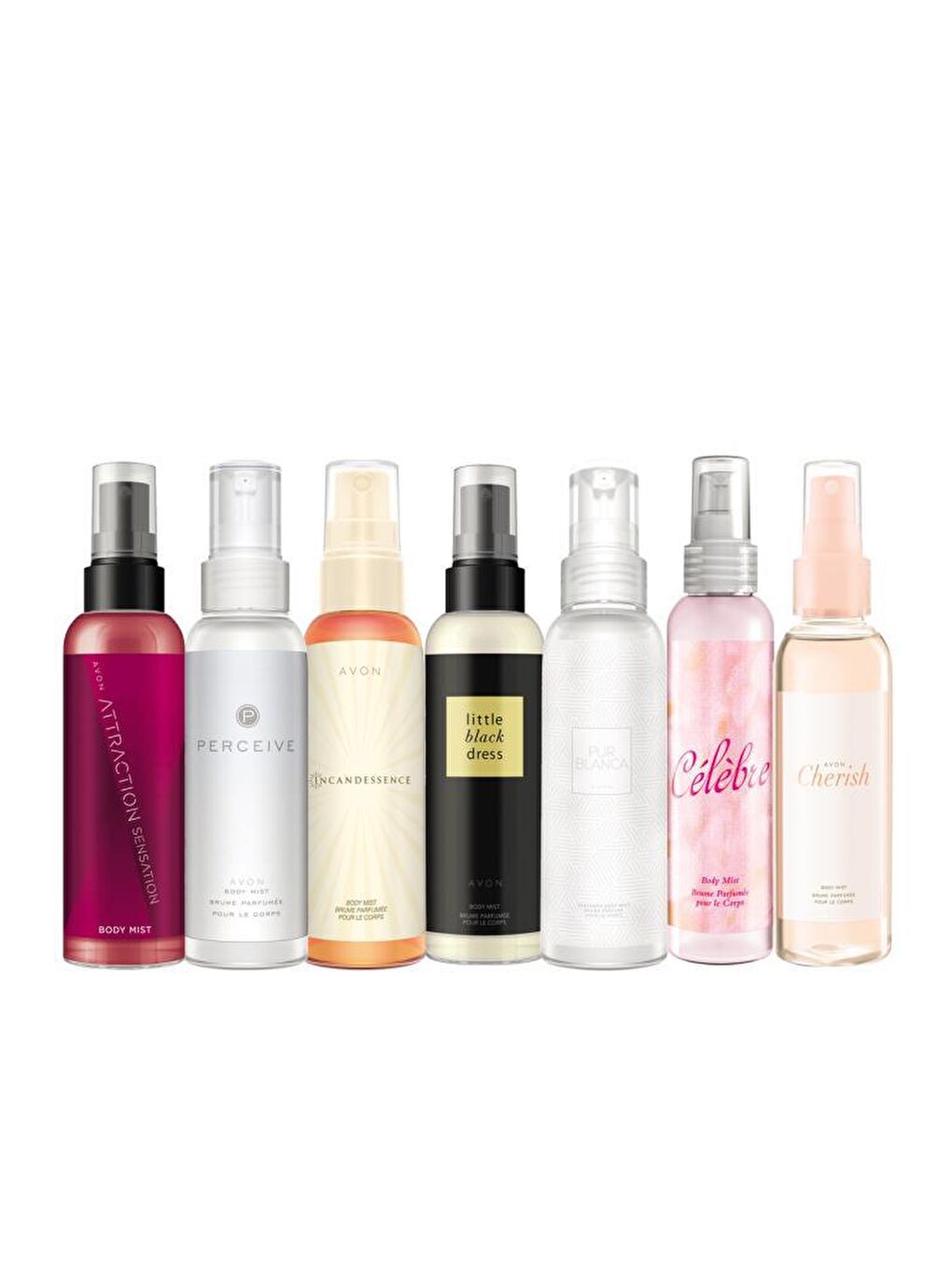 AVON Renksiz Body Mist Parfümlü Vücut Spreyleri Yedili Paket